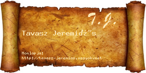 Tavasz Jeremiás névjegykártya